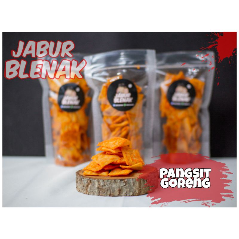 

pangsit goreng cemilan gurih pedas asin manis JABUR BLENAK keripik pedas gurih