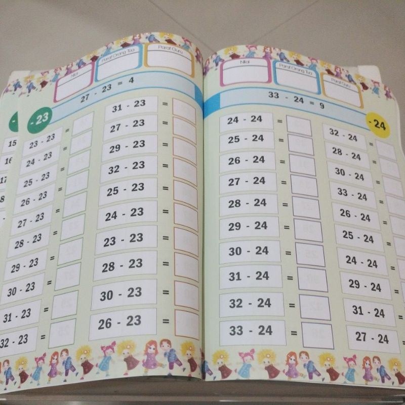 buku pintar berhitung pengurangan 32 halaman 19x27cm