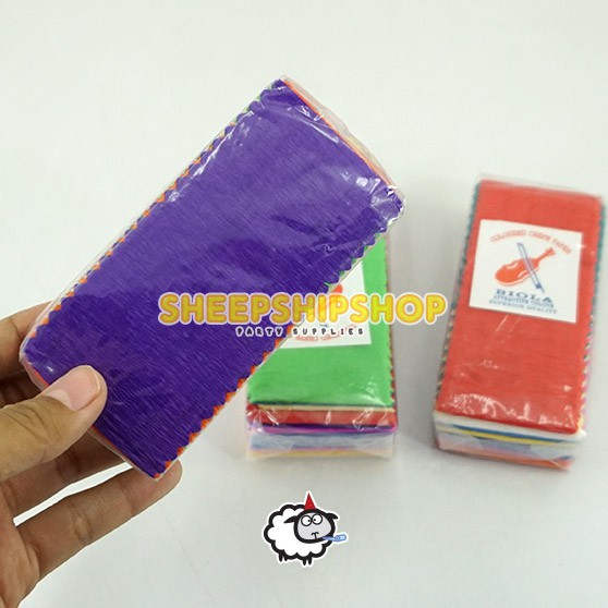 

KERTAS KREP POTONG BESAR / Crepe Paper Dekorasi Pesta Ulang Tahun Cap Biola