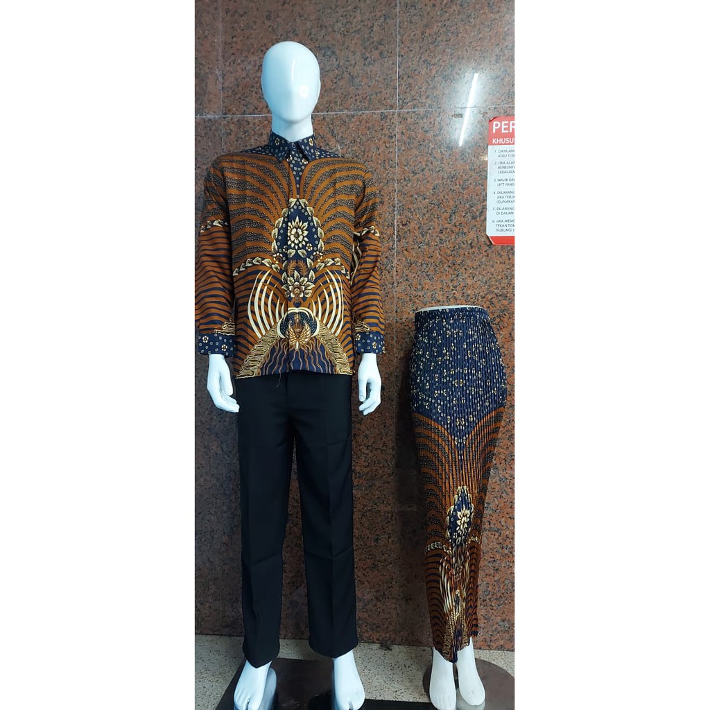 TERBARU SET BATIK COUPLE / SET BATIK KEMEJA DAN ROK BATIK COUPLE / SET KEMEJA ROK BATIK COUPLE