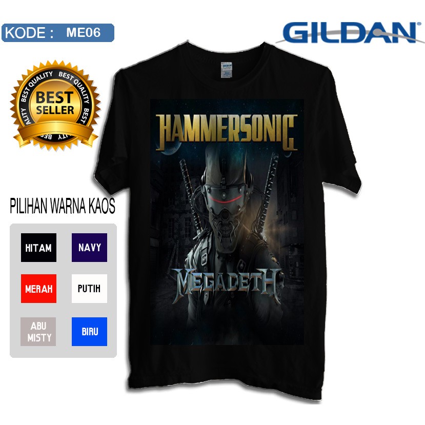 Kaos megadeth hammersonic 2017 original gildan softstyle me06