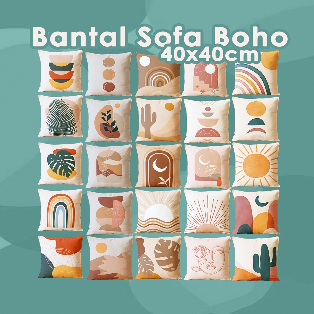 BANTAL SOFA PRINT MOTIF BOHO MEDITERANIA AESTHETIC 40X40 CM