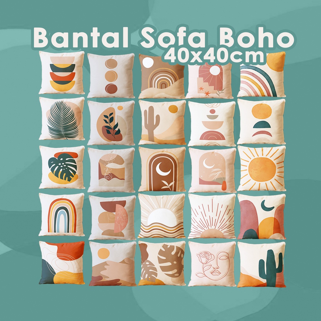 BANTAL SOFA PRINT MOTIF BOHO MEDITERANIA AESTHETIC 40X40 CM