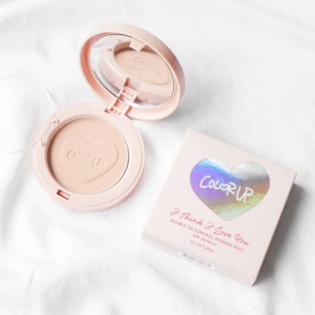 COLOR UP I Think I Love You Double Oil Control Powder Pact SPF 30 PA+ Thailand / Compact Bedak Padat