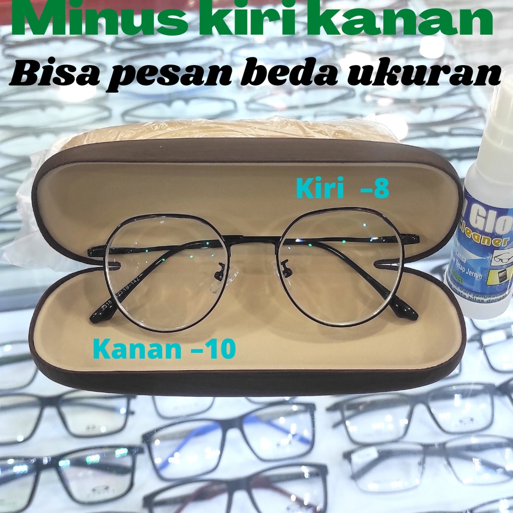 COD kacamata minus –4.00 s/d –10.00 dengan  lensa tipis hi index 1.67 standar optik Gratis frame beb