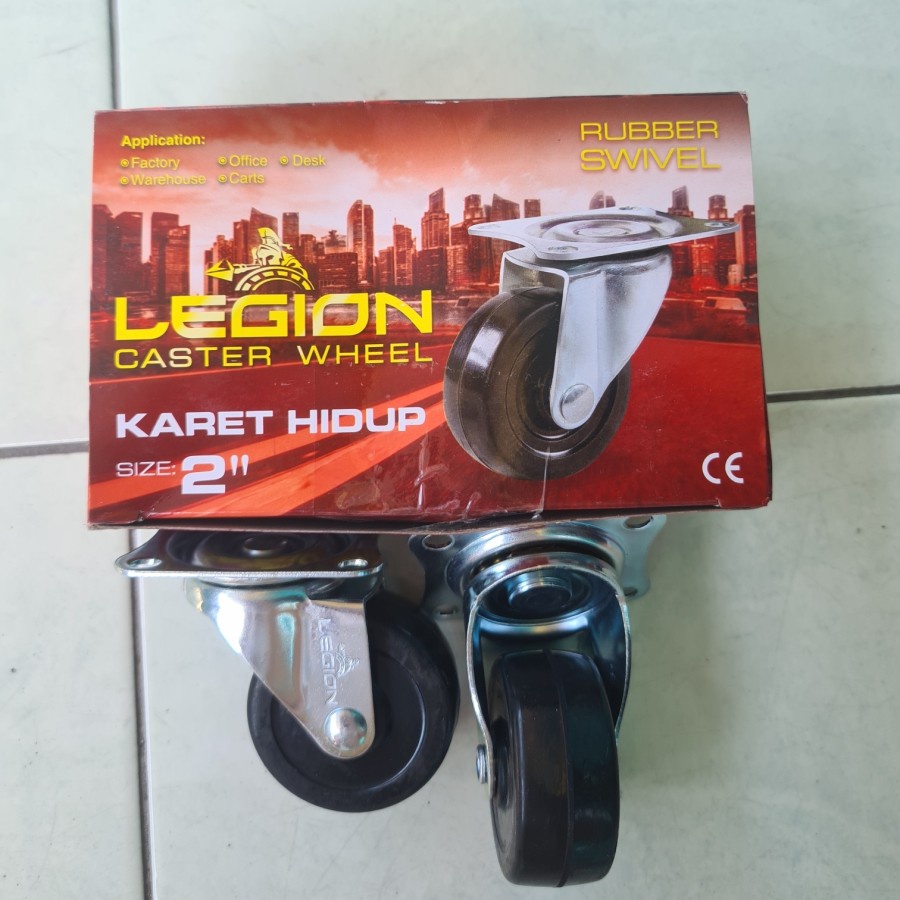 Roda Karet 2 inch LEGION / Roda Trolley / Roda Nylon / Roda Kastor
