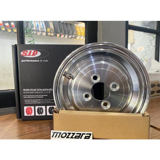 Sip Velg Vespa Klasik Tubeless 2.15 R8 Polished / Velg Vespa Classic