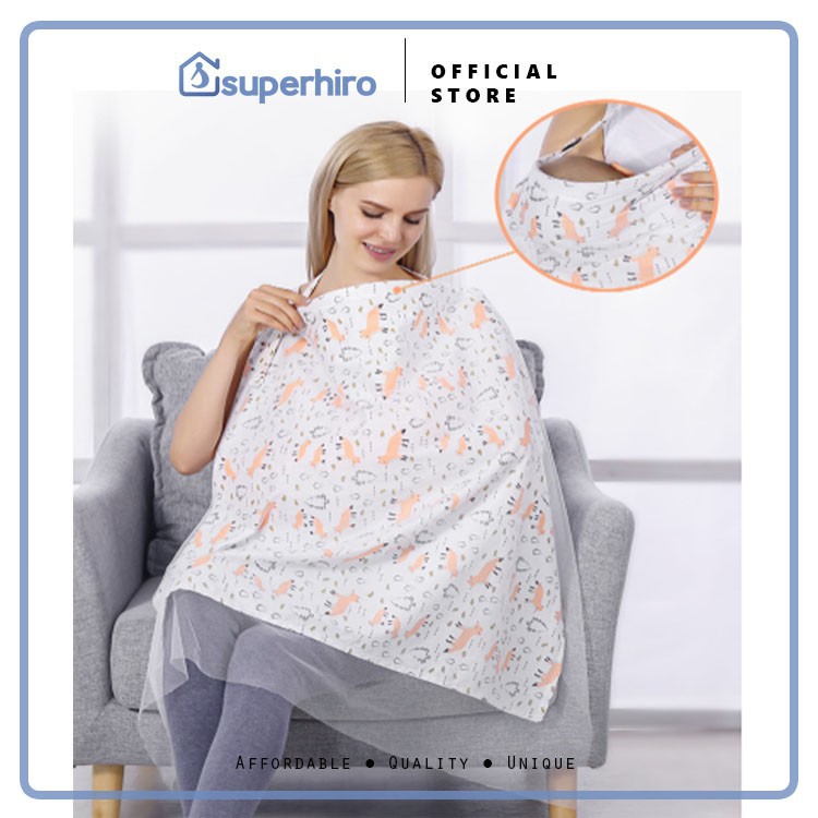 Apron Menyusui Premium Nursing Cover Kain Penutup Menyusui Baby Bayi