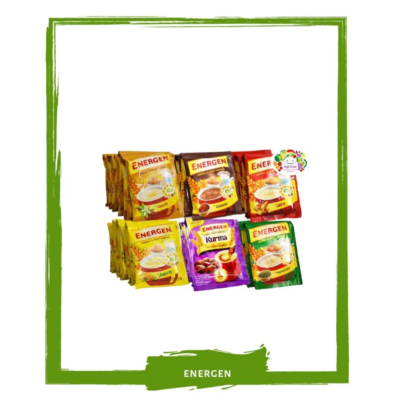 

Energen Cokelat Kacang Hijau Vanila Jagung Jahe Kurma Sereal Bumbu Masak By Mallahrizwa