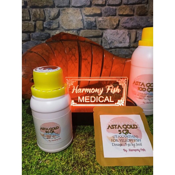 ASTA GOLD ZEAXANTHIN 50GR Vitamin Pigmen Warna Kuning Yellow Ikan Cichlid Channa Oscar Louhan