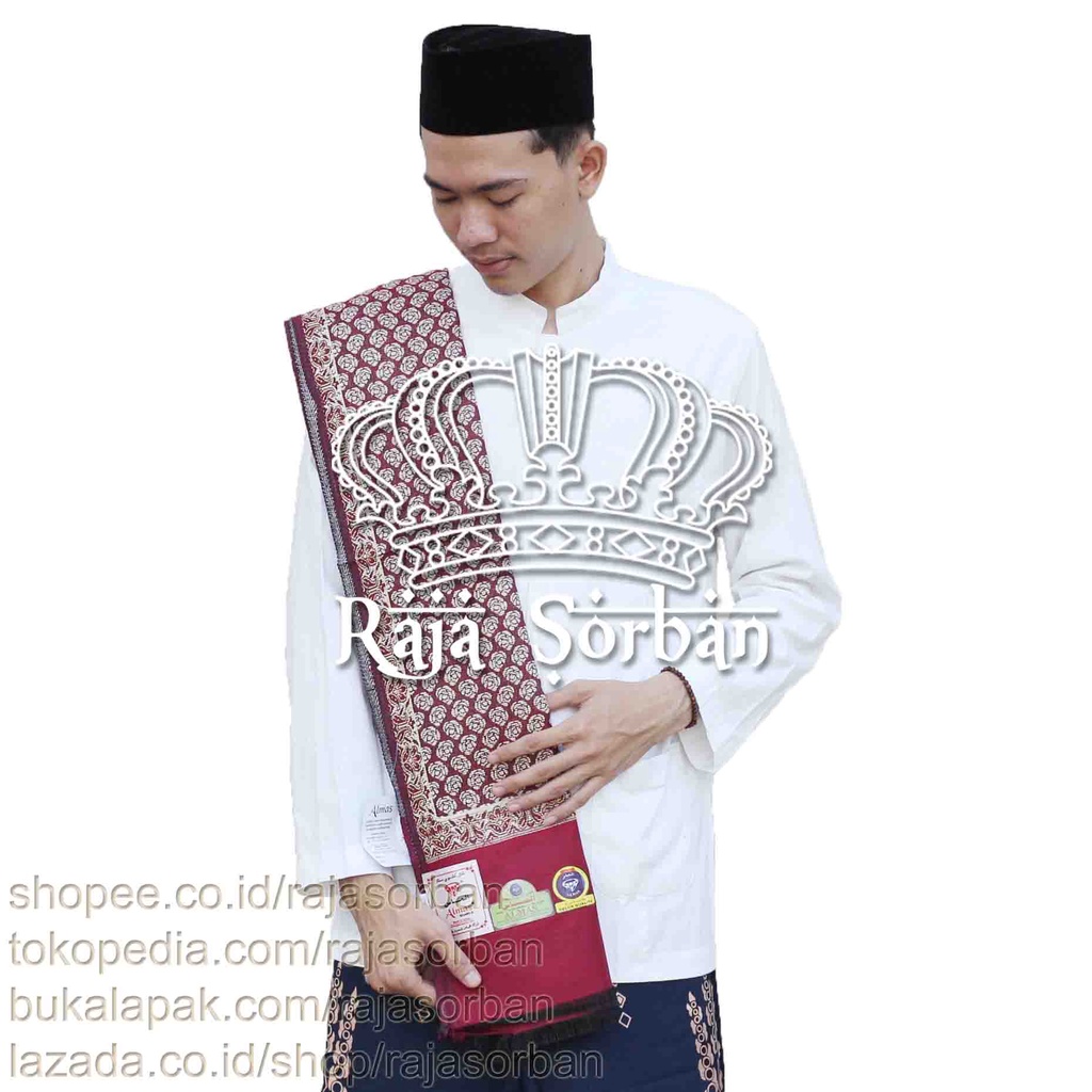 Sorban Kashmiri Made In India Original Almasin Kasmiri Shawl Merah Marun