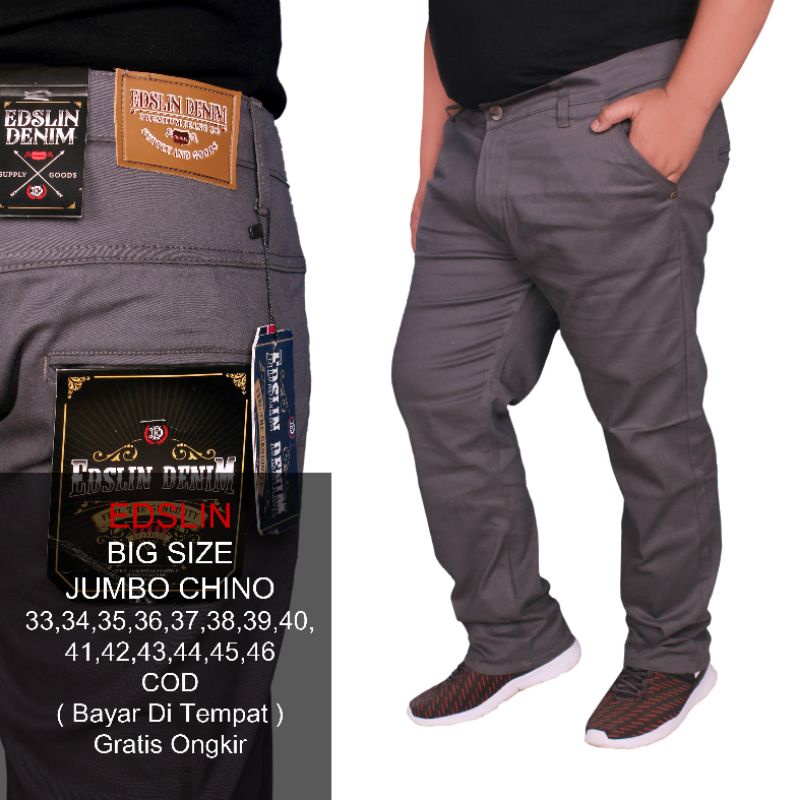 Celana Chino Ukuran Jumbo Panjang Pria Celana Panjang Size:38-48