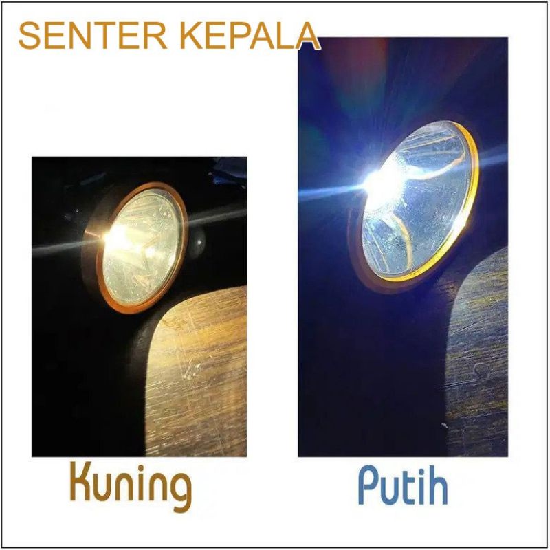 Senter Lampu Kepala Heam Lamp Nyala Putih Kuning 25Watt / 35Watt/65Watt