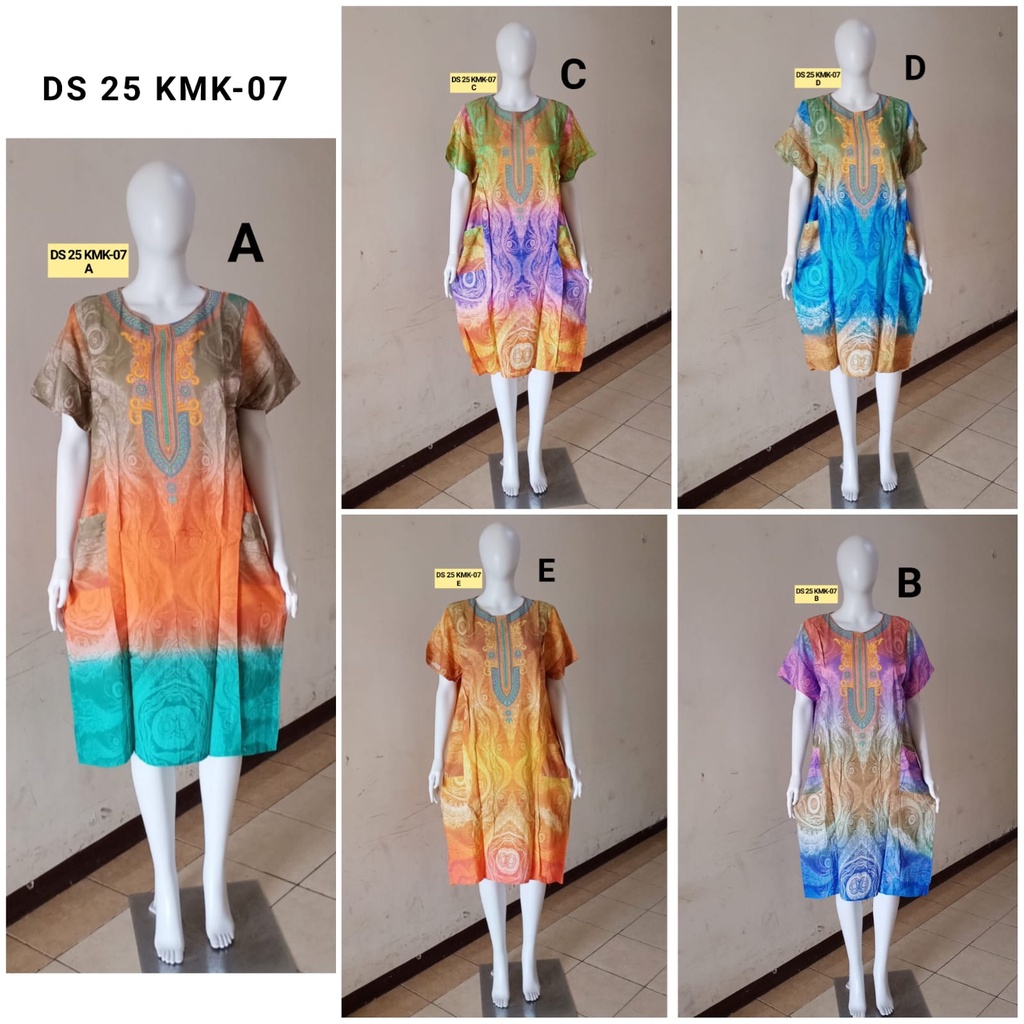AS Daster Kaftan Batik Kudamas DS 25 LD 118cm - 122cm Tanpa Kancing