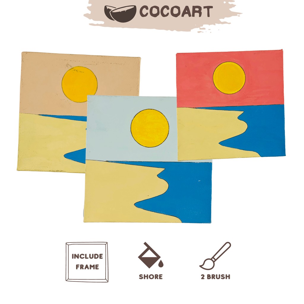 

Paint By Number Kit [ SHORE ] - Cocoart.id I Kanvas 20 x 20 cm