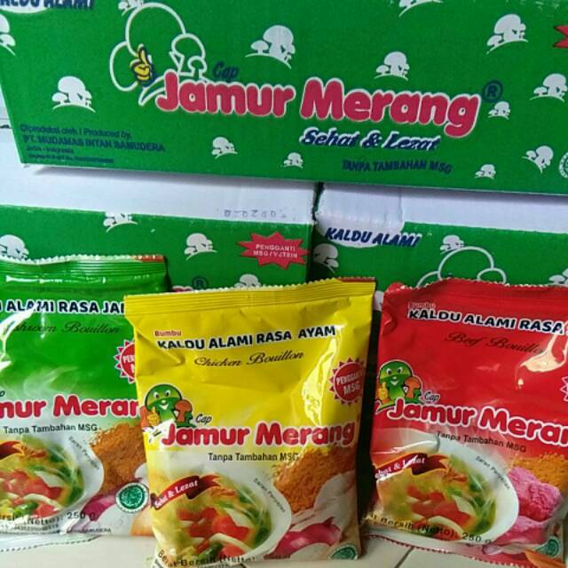 

Kaldu alami kemasan 250gram rasa ayam, rasa sapi dan kuah bakso