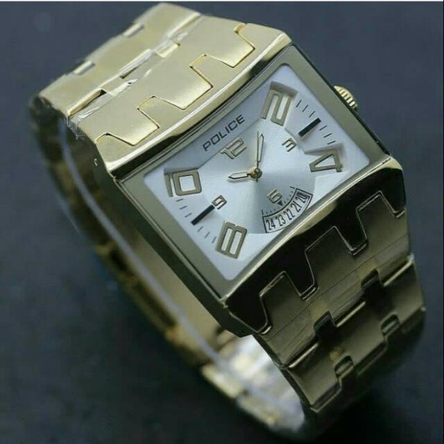 Jam tangan pria, Police persegi, tgl aktif/on, limited edition, simple/elegant, kw super