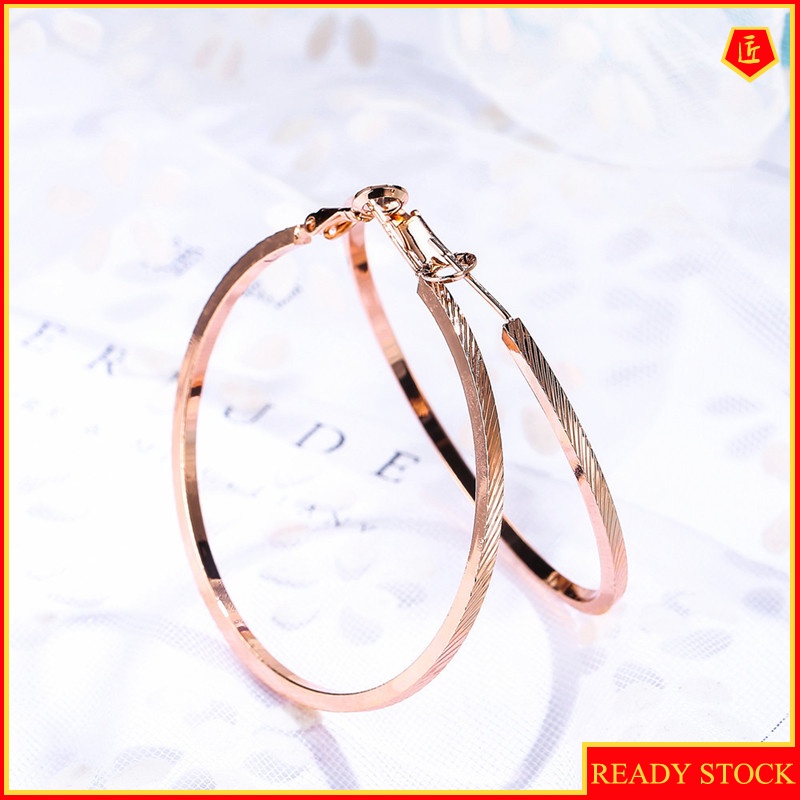 [Ready Stock]Women's Simple Fashion Circle Earrings