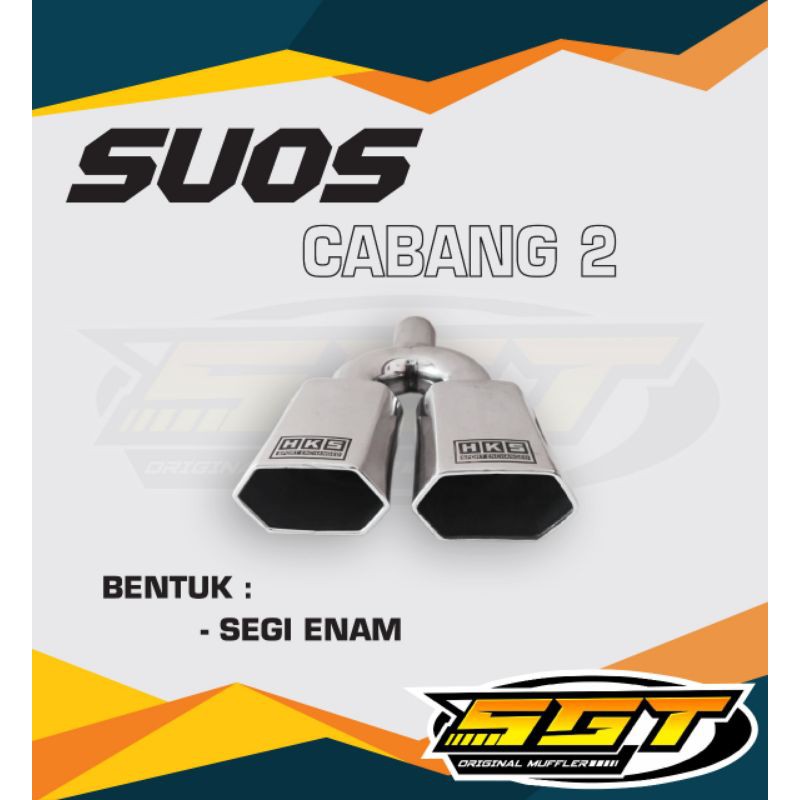 Knalpot suos cabang 2 segi enam / HKS