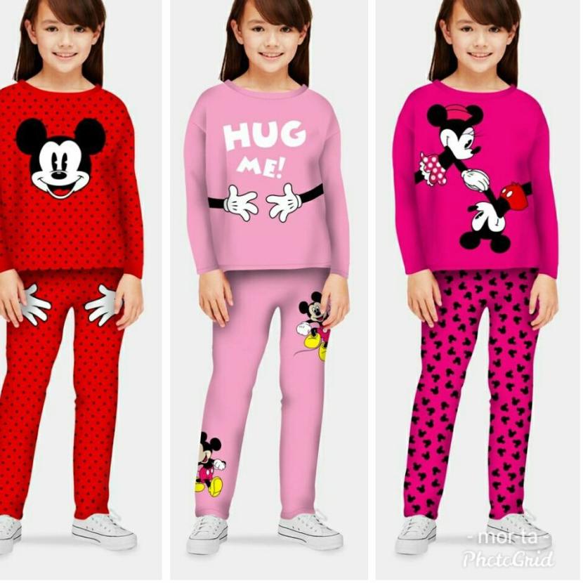 ۞ Baju Tidur Stelan Anak Perempuan Umur 3-12 Tahun ☎