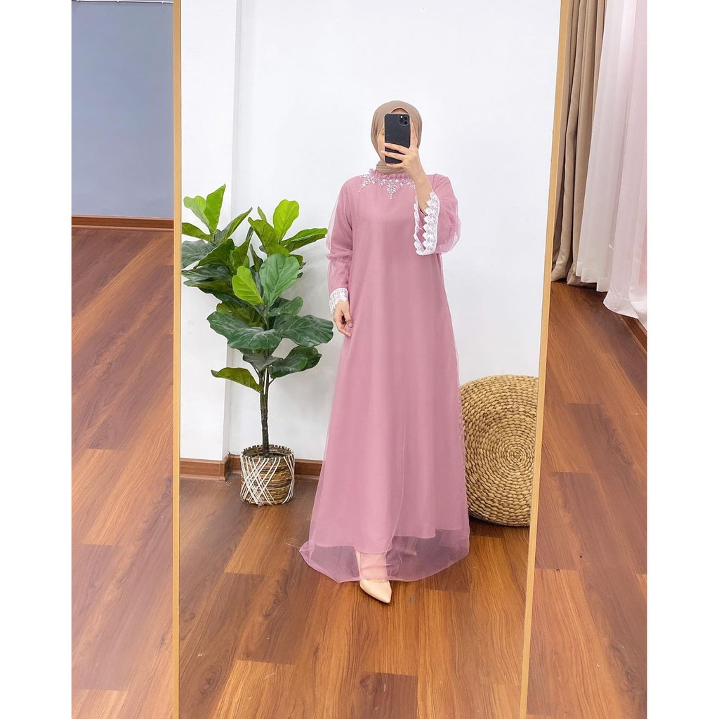 SALMA BEADS DRESS / DRESS LEBARAN