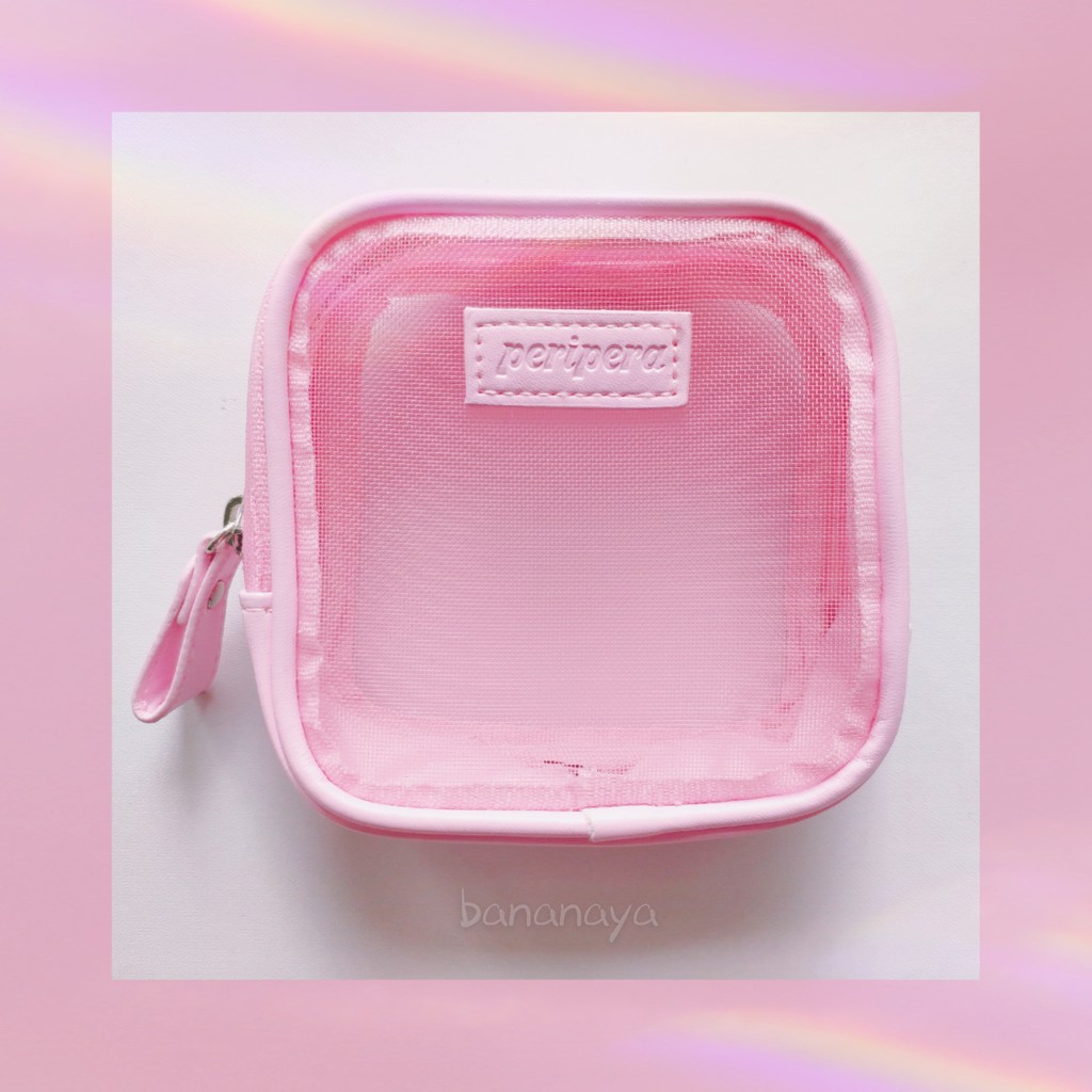 PERIPERA - Pink Mesh Square Pouch