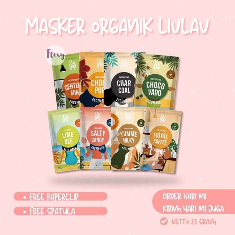 [DIST RESMI] MASKER ORGANIK LIVLAV, JOIN RESELLER 10 PCS