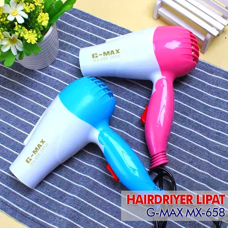 Hairdryer Hair Dryer Alat Pengering Rambut Lipat G Max G-Max Gmax Nova MX-658