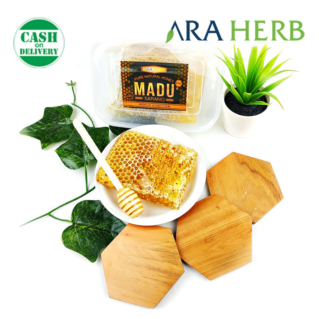 Madu Sarang Asli Honeycomb Malifera 250Gr / Madu Sarang Lebah Asli