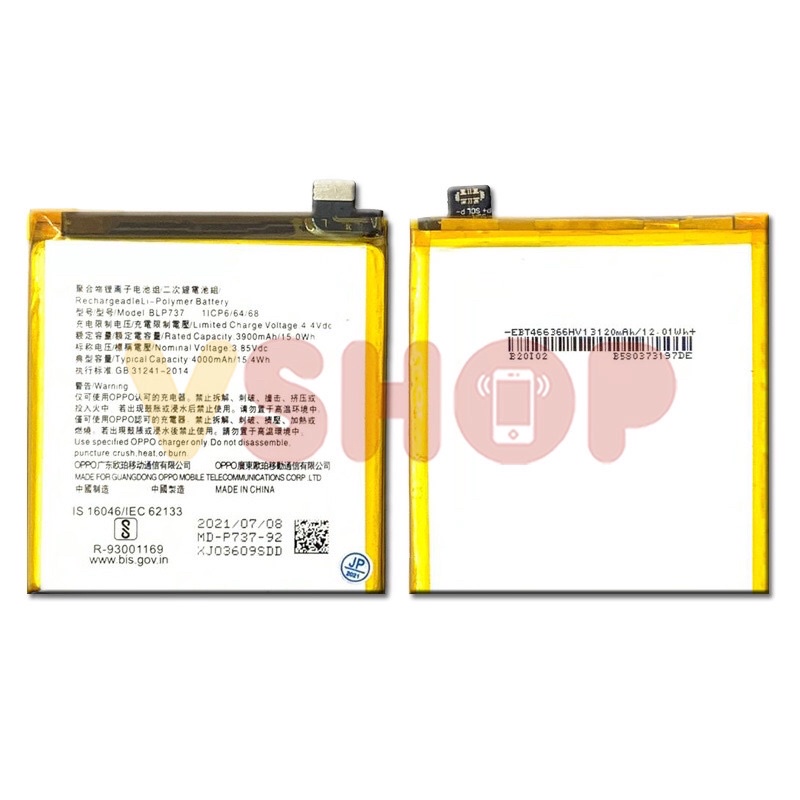 BATERAI BATRE OPPO RENO 2F - RENO 2Z BLP737 BATTERY