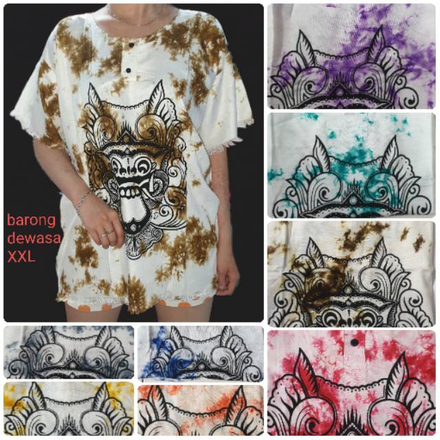 BH143 Meygrosir baju bali murah XXL katun putih banyak warna