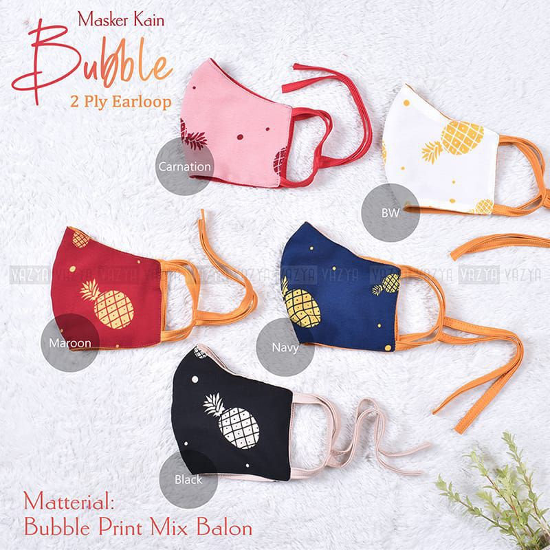 Masker Kain Bubble 2ply earloop