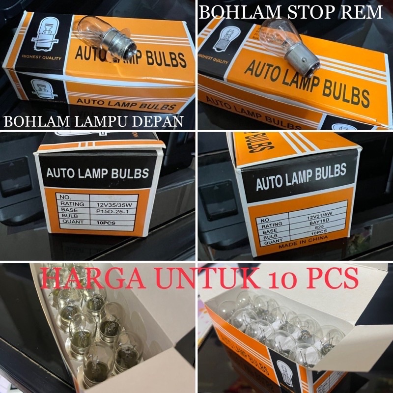 BOHLAM LAMPU STANDAR DEPAN &amp; LAMPU STOP BELAKANG STANDAR