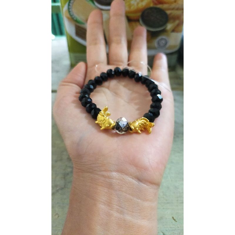 Gelang Ikan Emas Keberuntungan Hongkong Kadar 24 K
