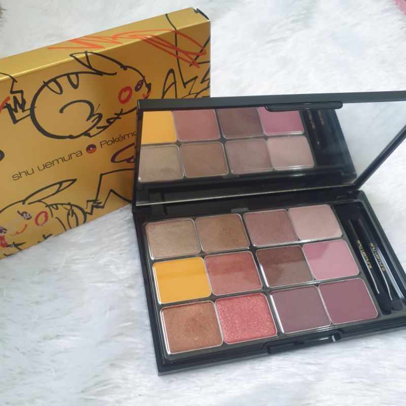 Preloved Like New Shu Uemura x Pokemon limited edition eyeshadow palette thunder shock
