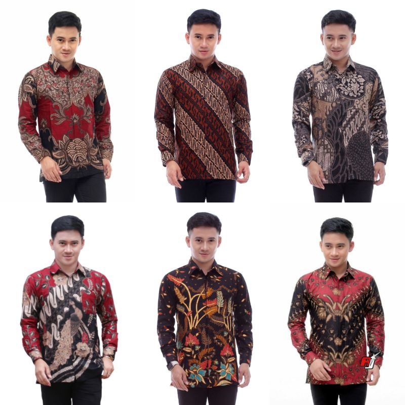 Kemeja batik lengan panjang size m l xl xxl xxxl