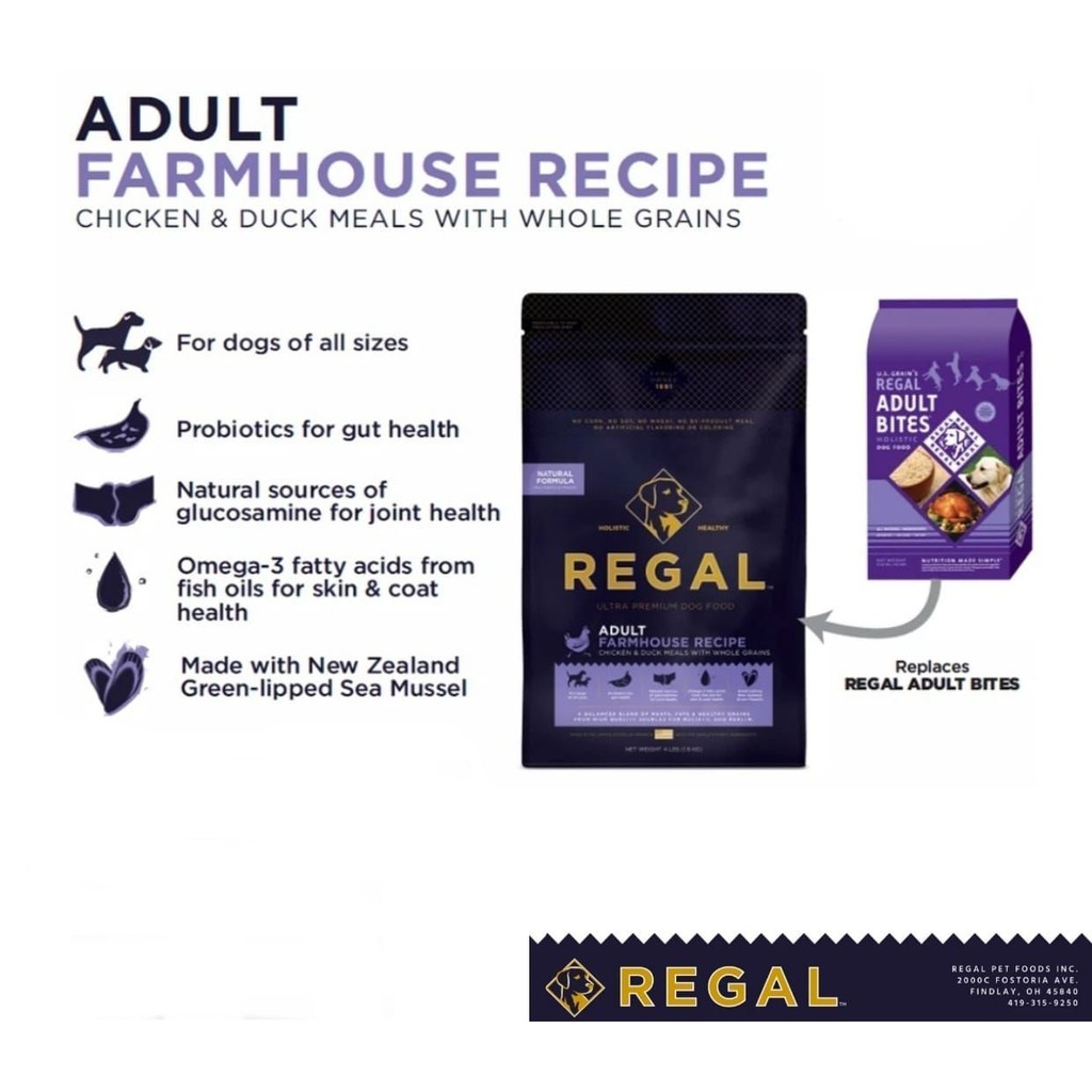 Regal Adult Farmhouse Recipe Chicken Dry Dog Food 5.9kg Makanan Anjing