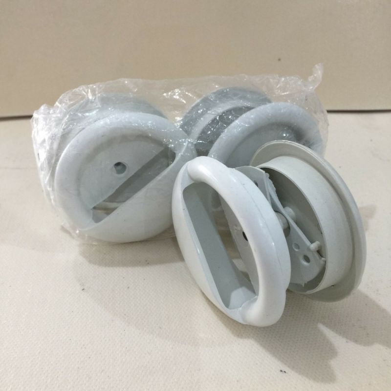 Tarikan Bulat PVC Plastik Pintu Kamar Mandi Toilet Handle Jengkol Kunci Tanam WC