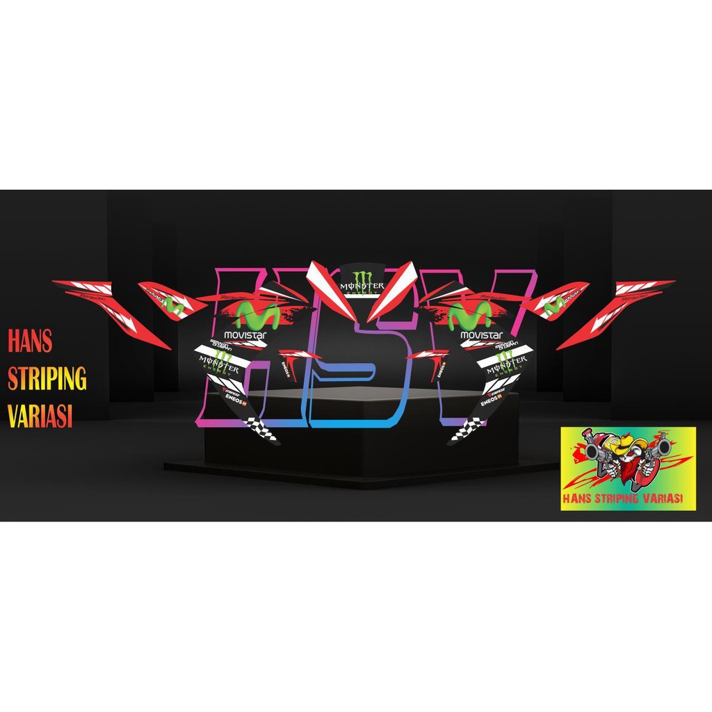 striping stiker decal r25 movistar