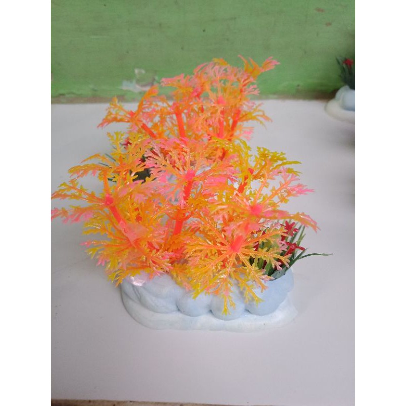 bunga hias aquarium mini