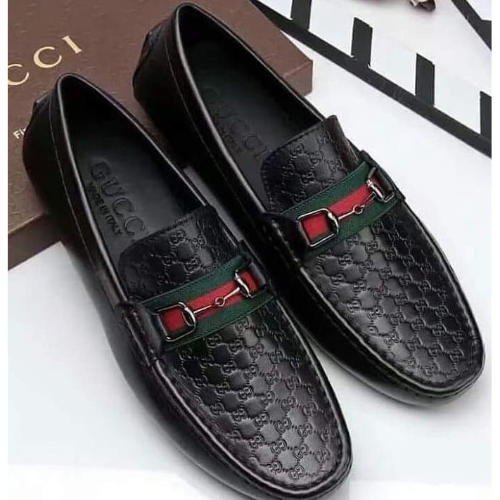 Best Quality ORI LEATHER JUAL SEPATU GUCCI LOAFER TIPE1 GUCCISIMA BLCK MIRROR QUAL STOK TERBATAS