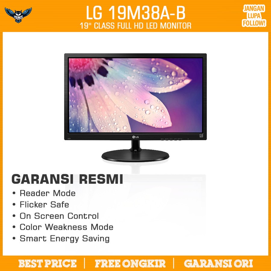 LED LG 19M38A-B 19&quot; VGA DSUB | monitor analog 19 inch 19m38a / 19m38