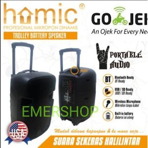 Promo speaker bloetooth portable wireless 2 microphone 12 INCH Murah