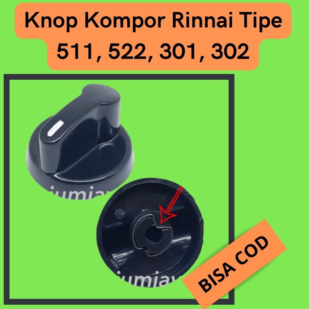 Knop Handle Kompor Gas untuk Rinnai model Baru bahan ABS Rinai/ Alat Kompor Gas
