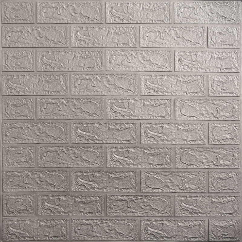 [COD] Wallpaper Dinding Stiker Wallfoam 3D Sticker Waterproof Dekorasi Kamar Rumah Murah-Abu