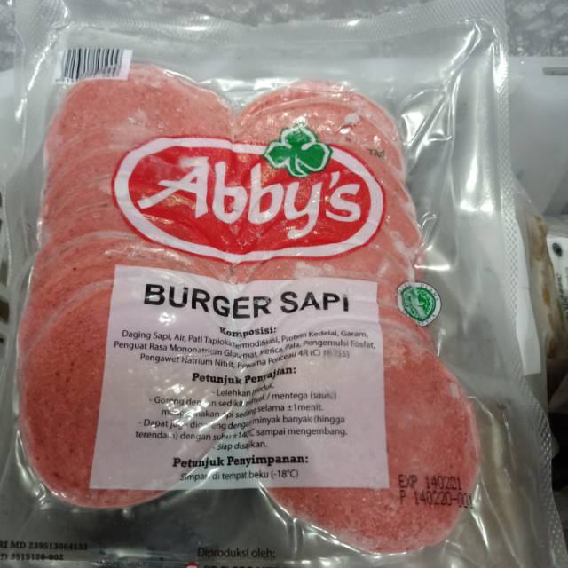 

Abby's burger sapi isi 20pcs