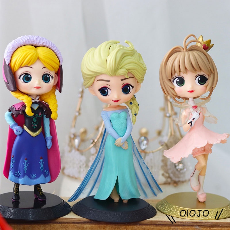 Boneka Action Figure Kartun Princess Lucu 4 Desain Untuk Dekorasi Topper Kue - ol