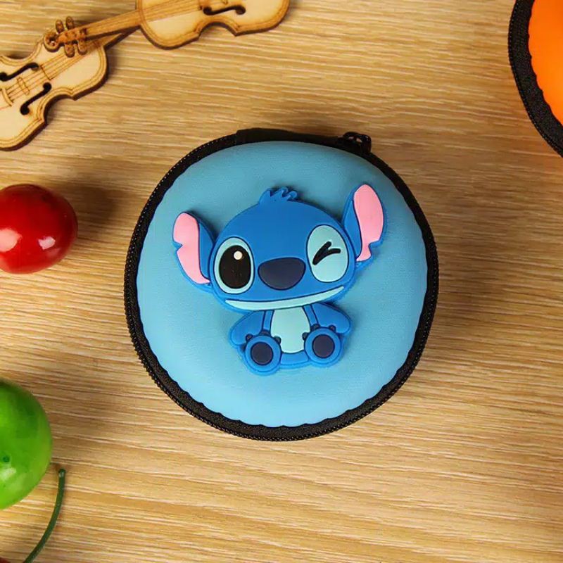 Dompet Tas Penyimpanan Headset Karakter Lucu Bentuk Bulat