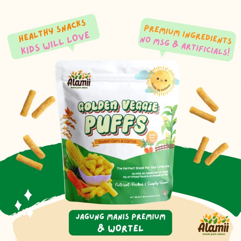 Alamii Puff Snack Anak Cemilan Bayi Sehat No MSG