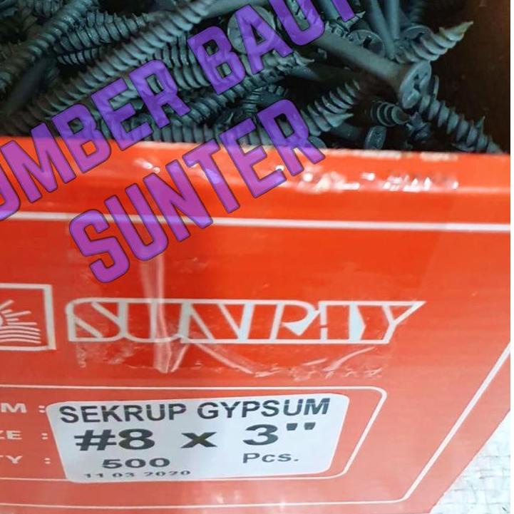 ™ Skrup Gypsum 7,5cm 8x3" Drywall Screw (ISI 50pcs) ♣